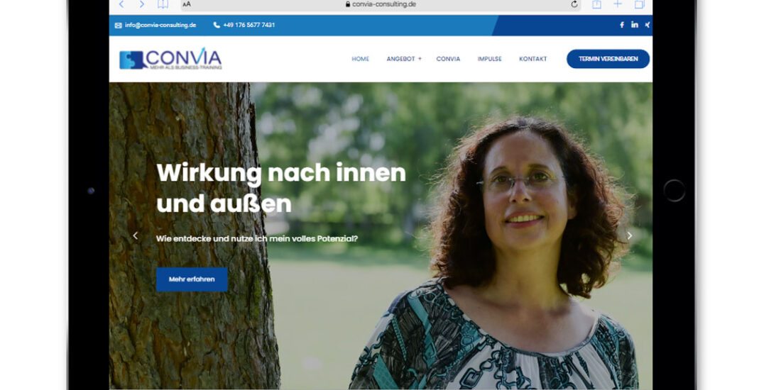 Referenz Webdesign Paralis Convia Consulting