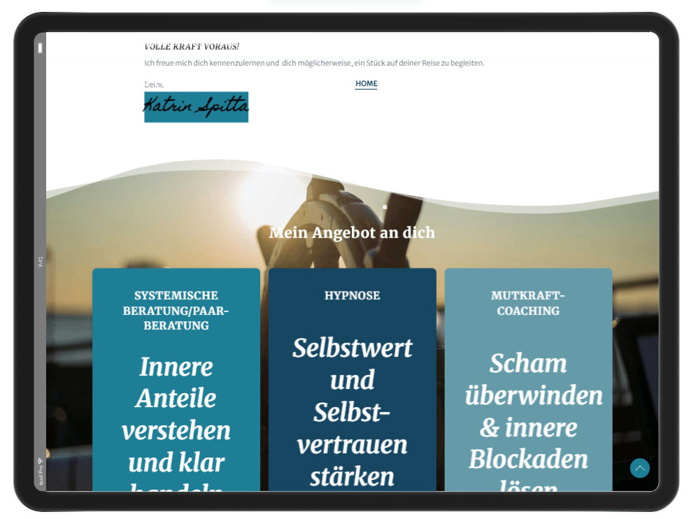 SEO Optimierung Website für mehr Anfragen – Referenz Katrin Spitta