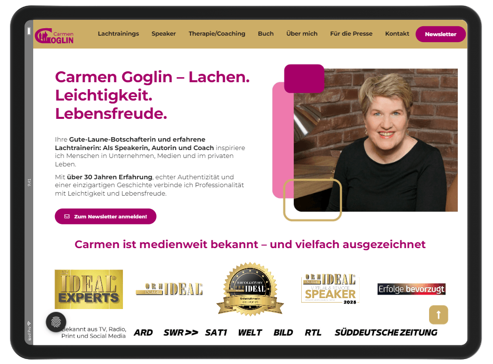 Website Relaunch für Coaches – Carmen Goglin