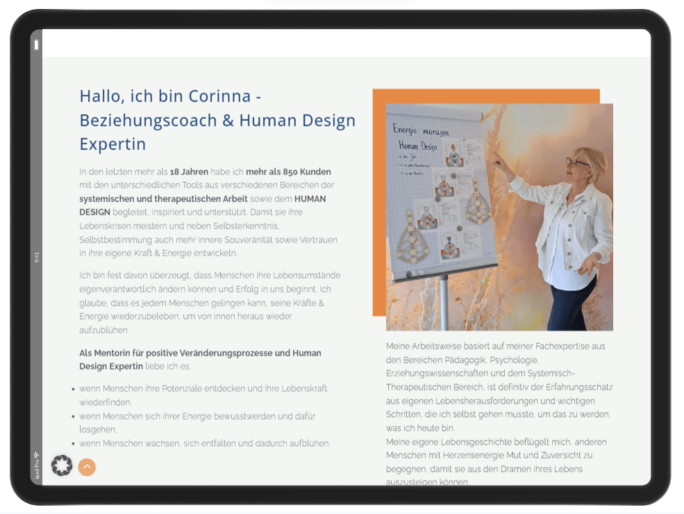 Sichtbarkeit Google erhöhen | von Webdesign Paralis | Referenz Corinna Hirsch